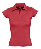 Рубашка поло женская без пуговиц Pretty 220 красная, размер L