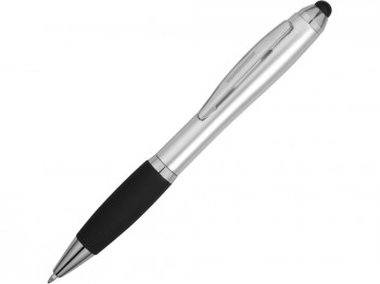 Ручка-стилус шариковая «Nash», серебристый/черный, размер синие чернила