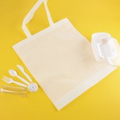 Набор подарочный FIRSTAID: сумка, ланчбокс, набор столовых приборов, белый, белый