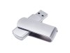 USB 2.0- флешка на 32 Гб матовая поворотная, серебристый, размер 32Gb