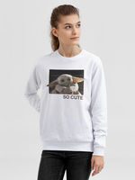 Свитшот Baby Yoda, белый, размер S