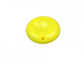 USB 2.0- флешка промо на 64 Гб круглой формы, желтый, размер 64Gb