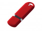 USB 2.0- флешка на 16 Гб, soft-touch, красный, размер 16Gb