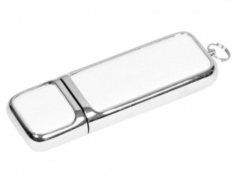USB 2.0- флешка на 4 Гб компактной формы, серебристый/белый, размер 4Gb