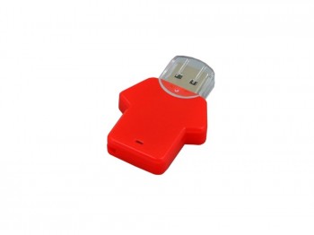 USB 2.0- флешка на 16 Гб в виде футболки, красный, размер 16Gb