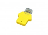 USB 2.0- флешка на 4 Гб в виде футболки, желтый, размер 4Gb