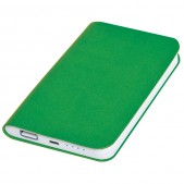 Универсальный аккумулятор 'Silki' (5000mAh),зеленый, 7,5х12,1х1,1см, искусственная кожа,плас, зеленый