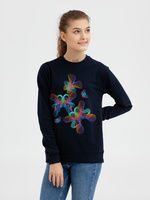 Толстовка Butterflies, темно-синяя, размер S