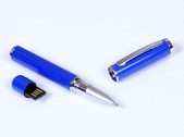 USB 2.0- флешка на 64 Гб в виде ручки с мини чипом, синий, размер 64Gb