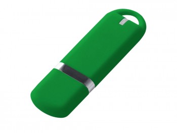 USB 2.0- флешка на 512 Мб, soft-touch, зеленый, размер 512Mb