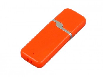 USB 2.0- флешка на 4 Гб с оригинальным колпачком, оранжевый, размер 4Gb