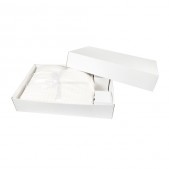 Коробка подарочная, размер 50x33x10 см, картон, самосборная, белый, белый