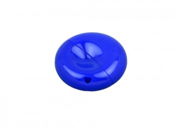 USB 2.0- флешка промо на 64 Гб круглой формы, синий, размер 64Gb