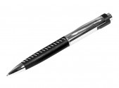 USB 2.0- флешка на 16 Гб в виде ручки с мини чипом, черный/серебристый, размер 16Gb