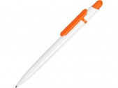 Ручка пластиковая шариковая «Этюд», оранжевый/белый