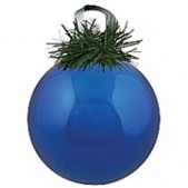Новогодний шар, 100 мм, синий, глянцевый