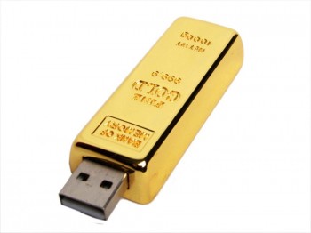 USB 2.0- флешка на 16 Гб в виде слитка золота, золотистый, размер 16Gb