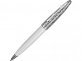 Ручка шариковая «Carene Contemporary White ST», серебристый/белый