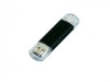USB 2.0/micro USB- флешка на 16 Гб, черный, размер 16Gb