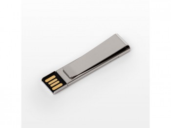 USB 2.0- флешка на 16 Гб «Зажим», серебристый, размер 16Gb