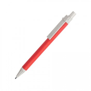 SALCEN, ручка шариковая, рециклированный картон, пластик с пшеничным волокном, красный