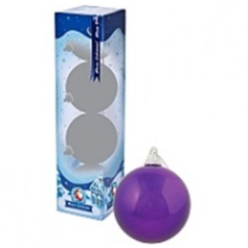 Новогодний шар, 70 мм, фиолетовый, глянцевый
