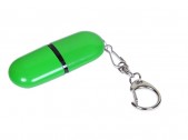 USB 2.0- флешка промо на 16 Гб каплевидной формы, зеленый, размер 16Gb