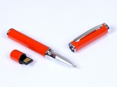 USB 2.0- флешка на 8 Гб в виде ручки с мини чипом, оранжевый, размер 8Gb