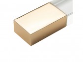 USB 2.0- флешка на 512 Мб кристалл классика, золотистый, размер 512Mb