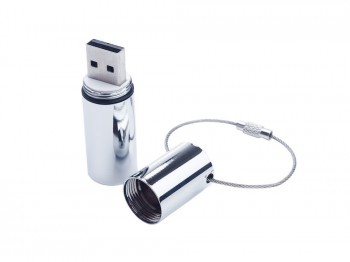 USB 2.0- флешка на 16 Гб «Цилиндр», серебристый, размер 16Gb
