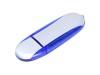 USB 2.0- флешка промо на 64 Гб овальной формы, синий/серебристый, размер 64Gb
