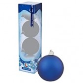 Новогодний шар, 60 мм, синий, матовый