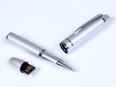 USB 2.0- флешка на 64 Гб в виде ручки с мини чипом, серебристый, размер 64Gb