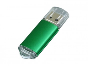 USB 2.0- флешка на 32 Гб с прозрачным колпачком, зеленый, размер 32Gb