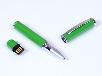 USB 2.0- флешка на 16 Гб в виде ручки с мини чипом, зеленый, размер 16Gb