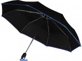 Зонт складной «Уоки», черный/синий
