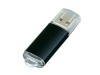 USB 2.0- флешка на 16 Гб с прозрачным колпачком, черный, размер 16Gb
