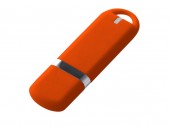 USB 2.0- флешка на 512 Мб, soft-touch, оранжевый, размер 512Mb