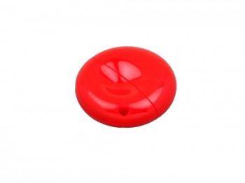 USB 2.0- флешка промо на 64 Гб круглой формы, красный, размер 64Gb