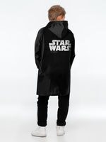 Дождевик детский Star Wars, черный, 7-9 лет