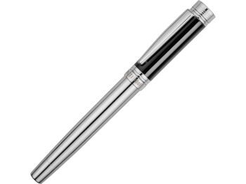 Ручка-роллер Zoom Classic Black, серебристый/черный