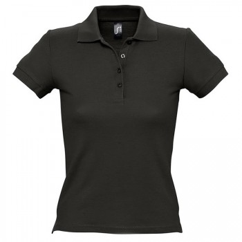 Рубашка поло женская PEOPLE 210, черный, размер XL
