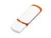 USB 2.0- флешка на 64 Гб с цветными вставками, белый/оранжевый, размер 64Gb