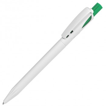 Ручка шариковая TWIN WHITE, белый, зеленый