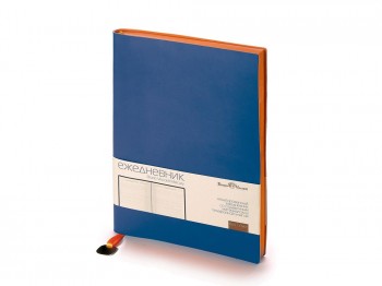Ежедневник недатированный А5 «Mercury», оранжевый/темно-синий