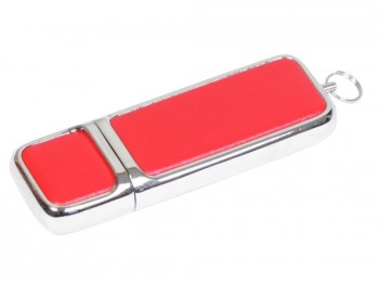 USB 2.0- флешка на 16 Гб компактной формы, красный/серебристый, размер 16Gb