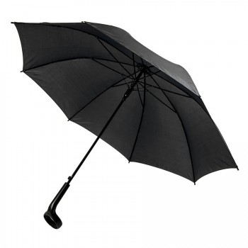 Зонт-трость LIVERPOOL с ручкой-держателем, полуавтомат, черный