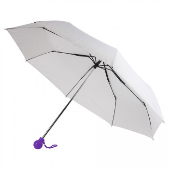 Зонт складной FANTASIA, механический, белый, фиолетовый