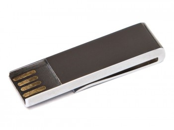 USB 2.0- флешка на 8 Гб в виде зажима для купюр, серебристый, размер 8Gb