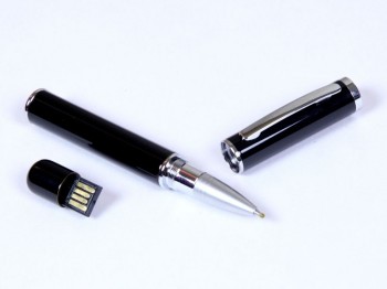 USB 2.0- флешка на 16 Гб в виде ручки с мини чипом, черный, размер 16Gb